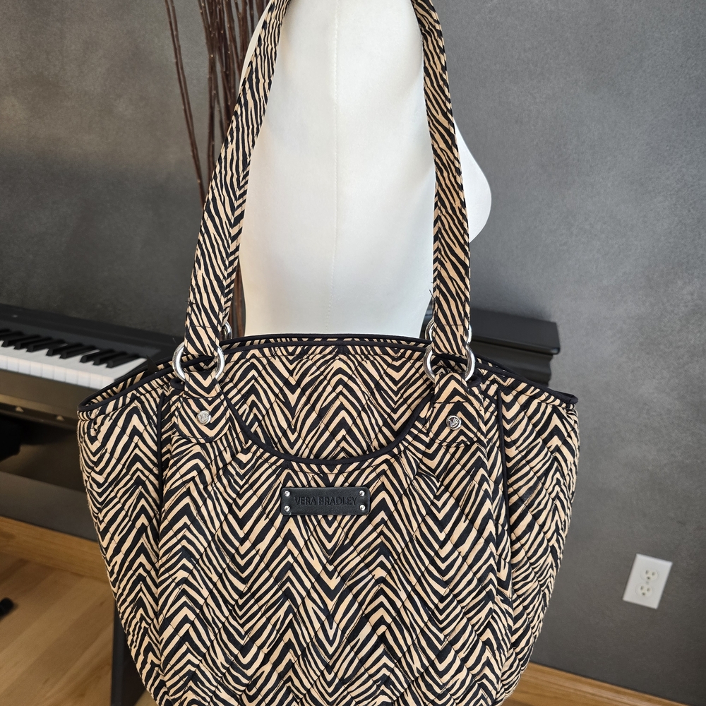 Vera Bradley Black and Tan Women's Bag